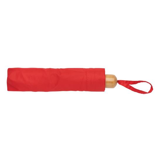Kompaktparaply Impact AWARE™ 20.5" Bambu med tryck Röd