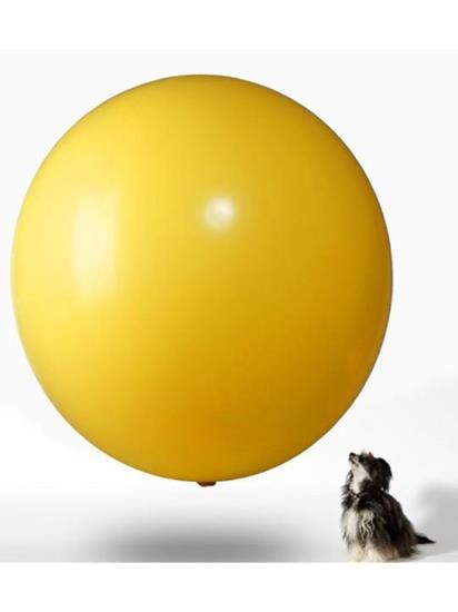 Jätteballong 80cmØ med tryck Gul