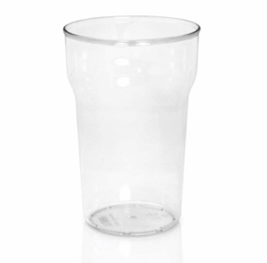 Plastglas Pint 568ml med tryck Frostad transparant