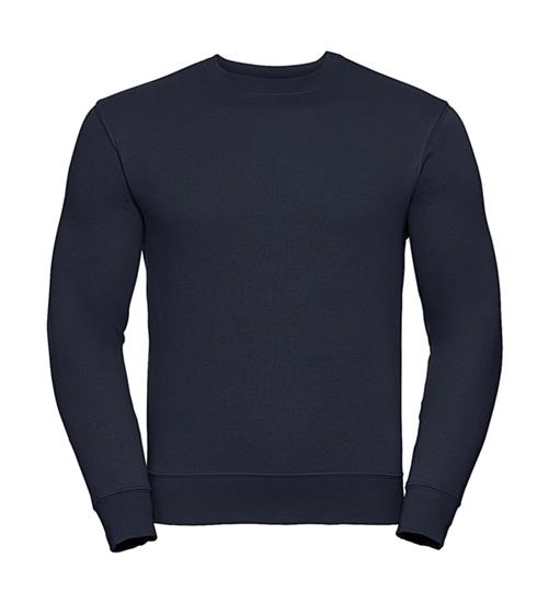 Sweatshirt Russell Authentic med tryck French Navy