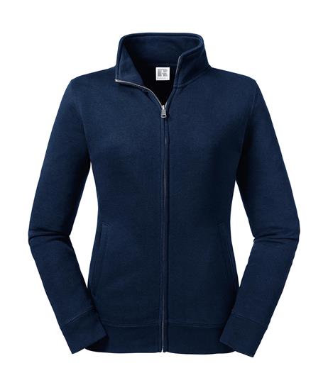Sweatshirt Russell Authentic Zip Dam med tryck French Navy
